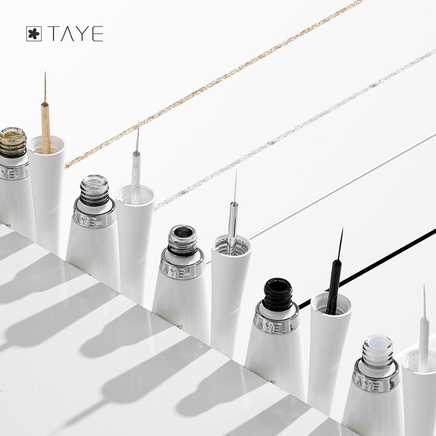 TAYE Metallic Mirror Silver UV Liner Gel Nail Polish