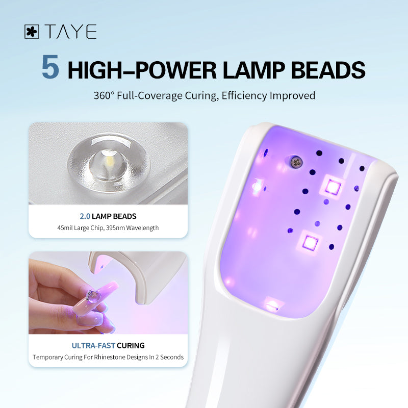TAYE High Quality Portable Rechargeable Quick Drying UV LED Nail Lamp Light