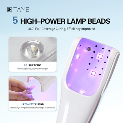TAYE High Quality Portable Rechargeable Quick Drying UV LED Nail Lamp Light