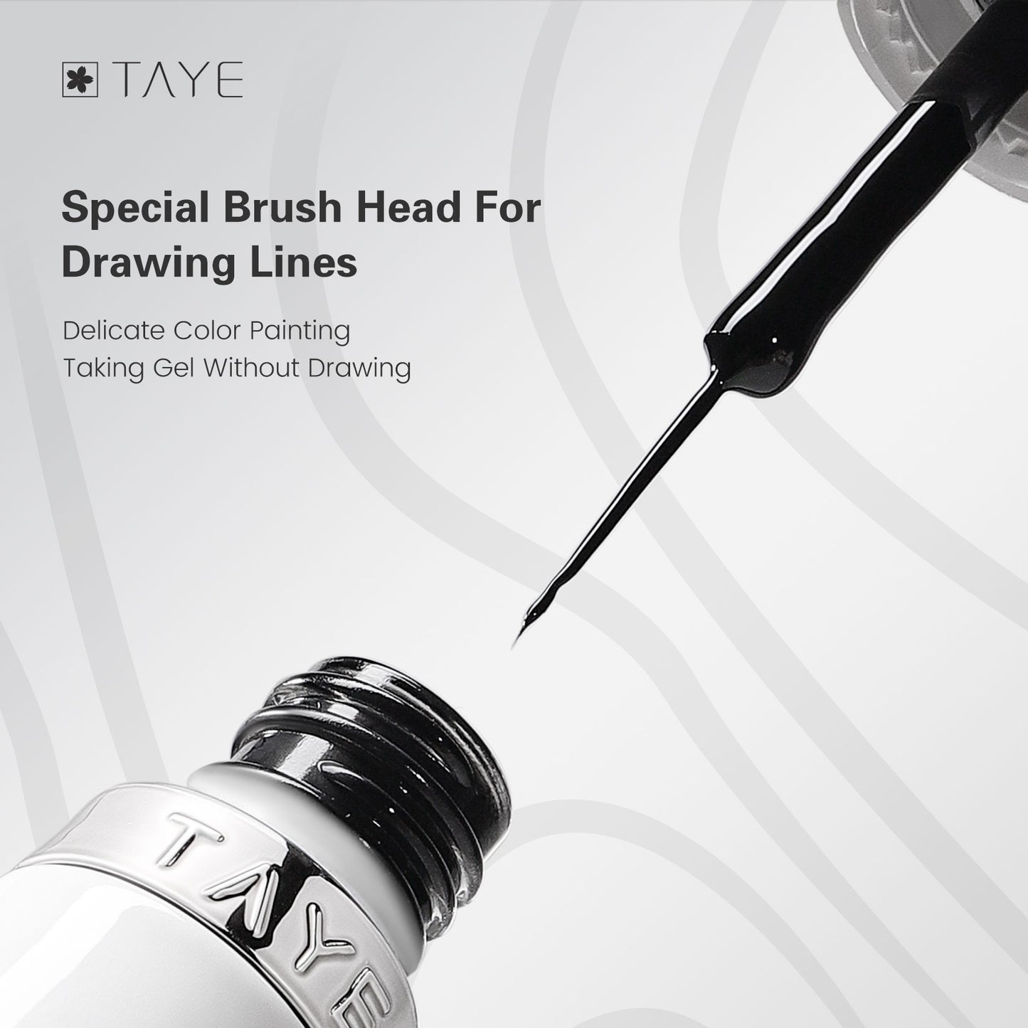 TAYE Metallic Mirror Silver UV Liner Gel Nail Polish