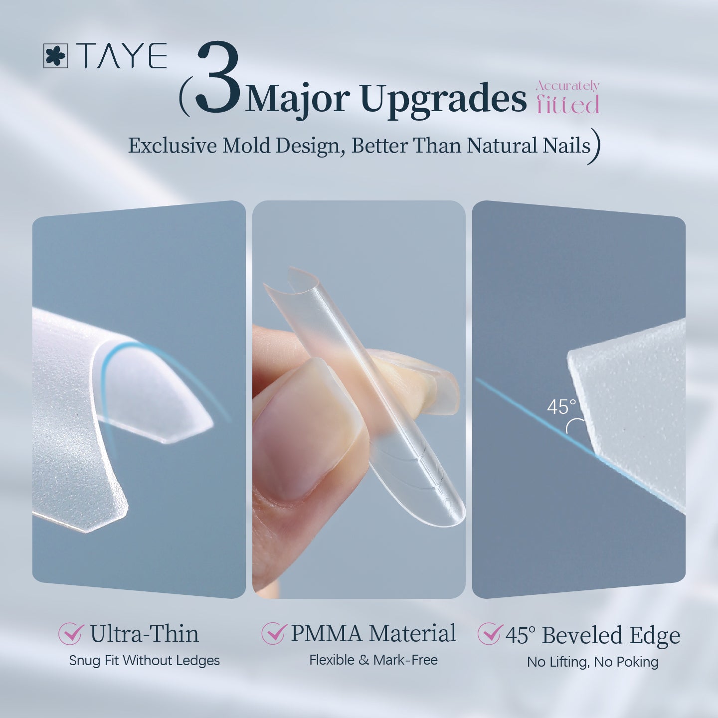 TAYE Extra Long Half Cover Nail Art Nail Tips
