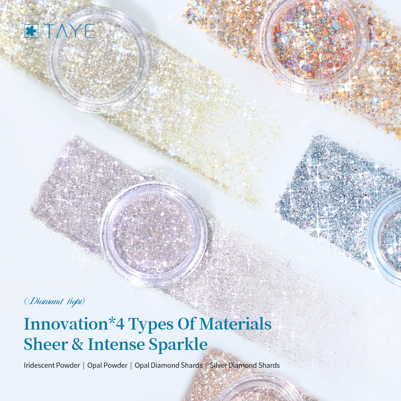 TAYE New Colors Nail Art Diamond Powder for Nail Salon DIY