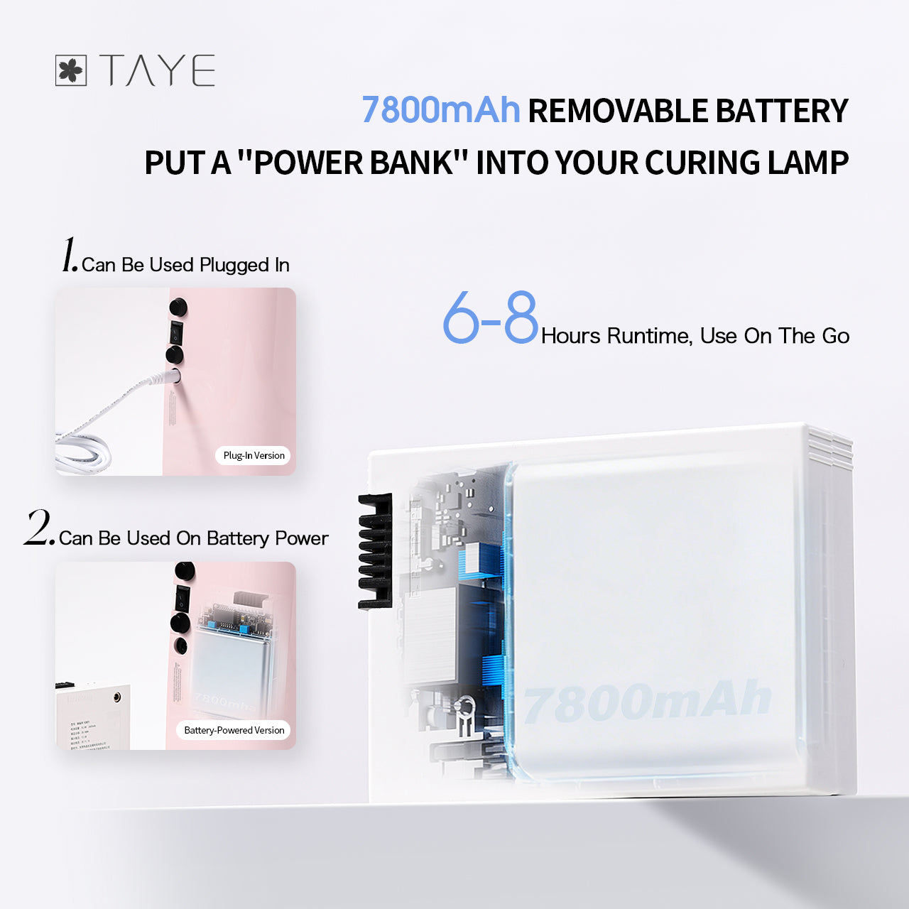 TAYE Professional Rechargeable Curing Nail Lamp UV Led Light