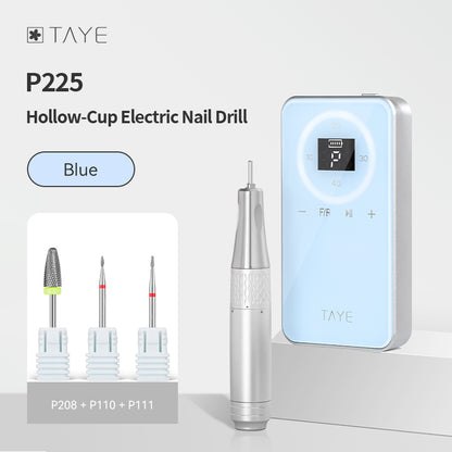 TAYE Professional Latest Best Type Portable Electric Hollow Cup Nail Drill Machine for Nail Salon