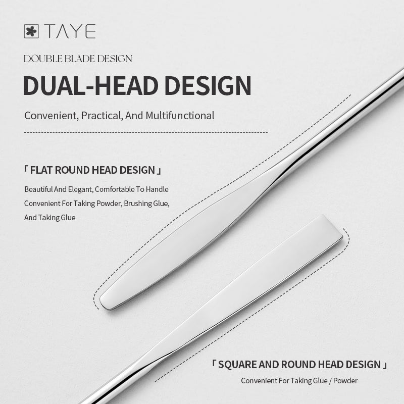 TAYE Metal Head Nail Art Tools Nail Gel Mixing Stick