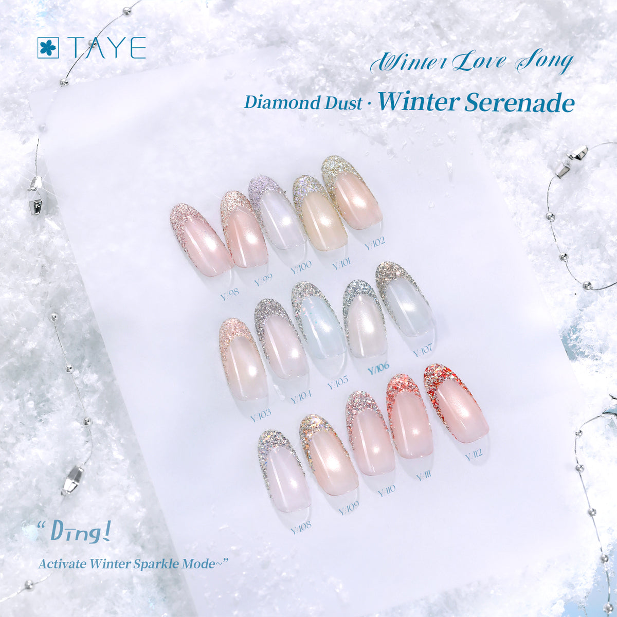 TAYE New Colors Nail Art Diamond Powder for Nail Salon DIY