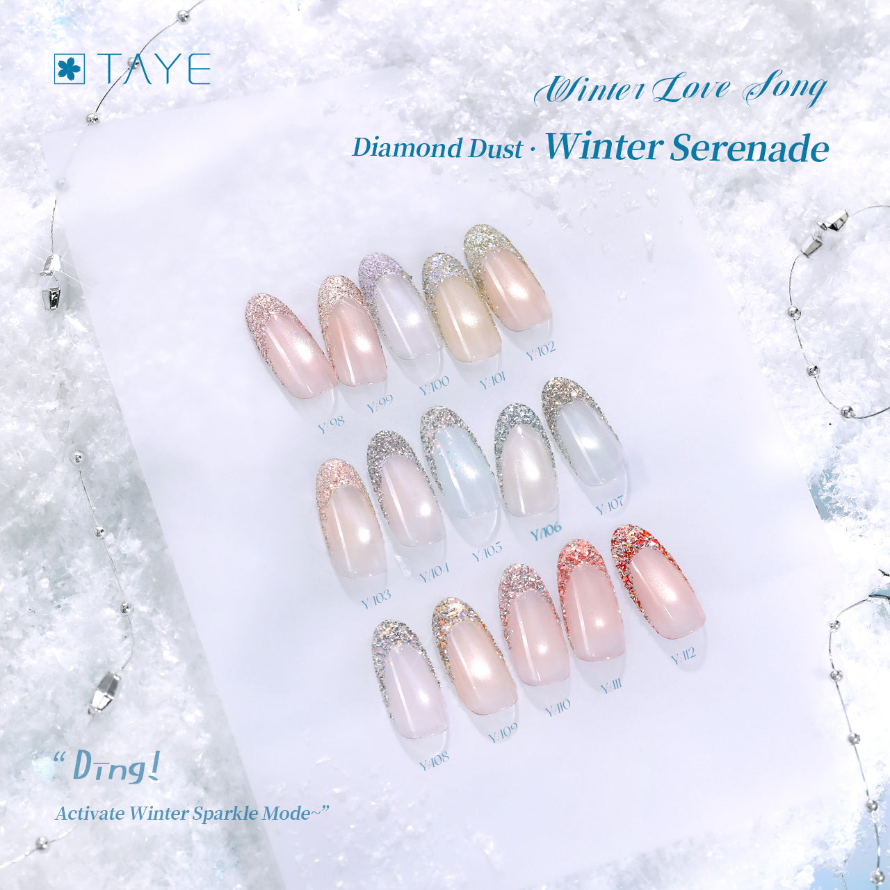 TAYE New Colors Nail Art Diamond Powder for Nail Salon DIY