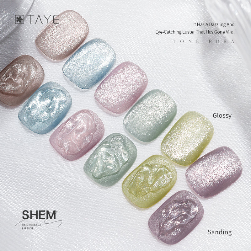 TAYE Super Shiny Glitter Nail Cats Eye Magnetic UV Gel Polish