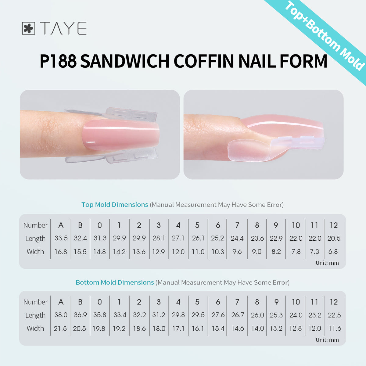 TAYE 120 Transparent Double-Layer Rapid Prototyping Gel Mold Head