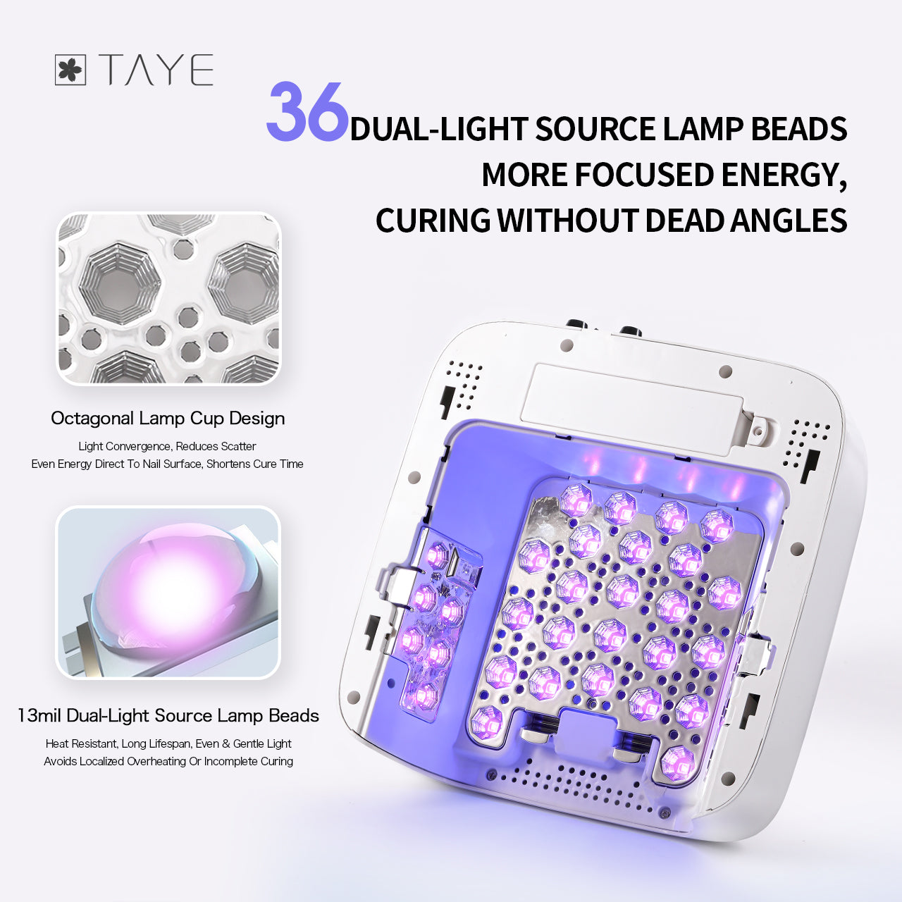 TAYE Professional Rechargeable Curing Nail Lamp UV Led Light