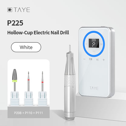 TAYE Professional Latest Best Type Portable Electric Hollow Cup Nail Drill Machine for Nail Salon