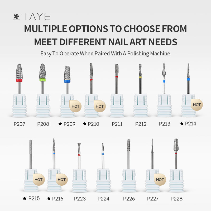 TAYE Professional Cuticle Clean Gel Remove Nail Drill Bit