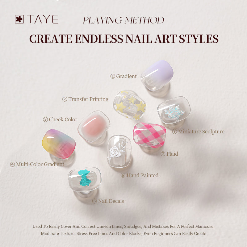TAYE 12 Colors Nail Gel Polish Set UV LED Magic Cube Patting Gel for Salon Nail Gel Set