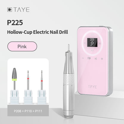 TAYE Professional Latest Best Type Portable Electric Hollow Cup Nail Drill Machine for Nail Salon