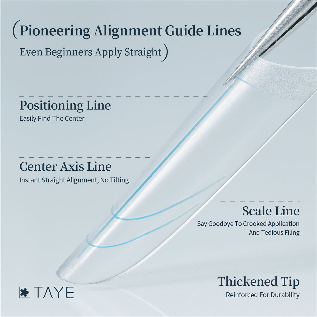 TAYE Extra Long Half Cover Nail Art Nail Tips