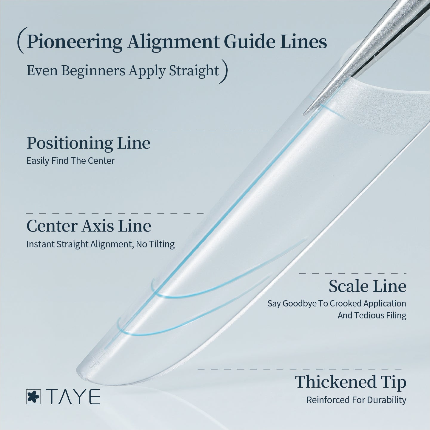 TAYE Extra Long Half Cover Nail Art Nail Tips