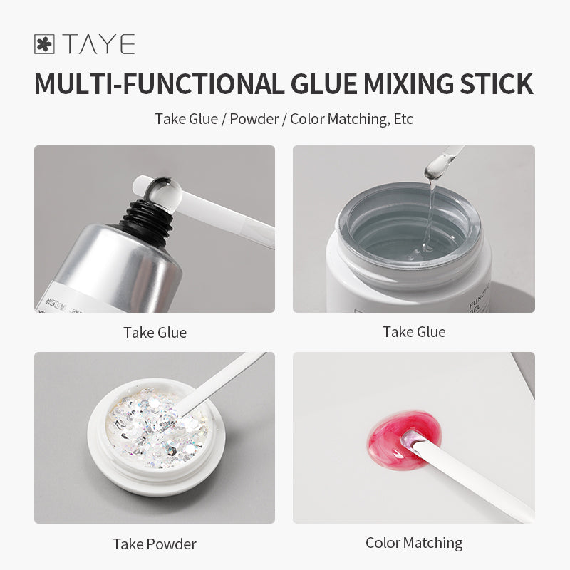 TAYE Metal Head Nail Art Tools Nail Gel Mixing Stick