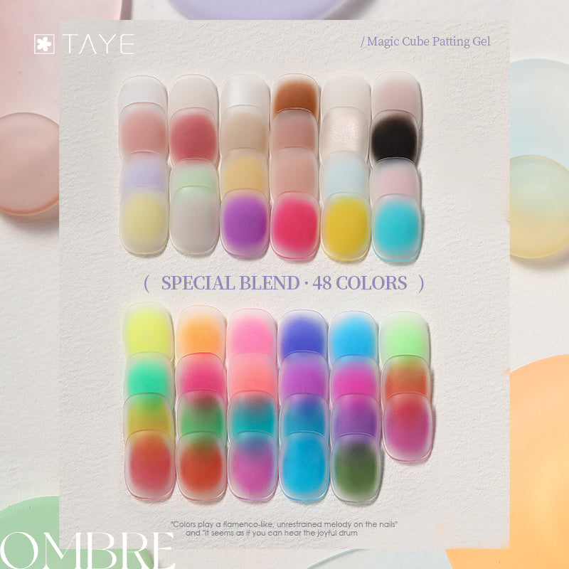 TAYE 12 Colors Nail Gel Polish Set UV LED Magic Cube Patting Gel for Salon Nail Gel Set