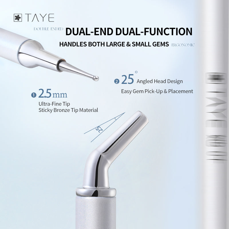 TAYE Nail Art Brush Pen Tools Diamonds Stick Dotting Pen