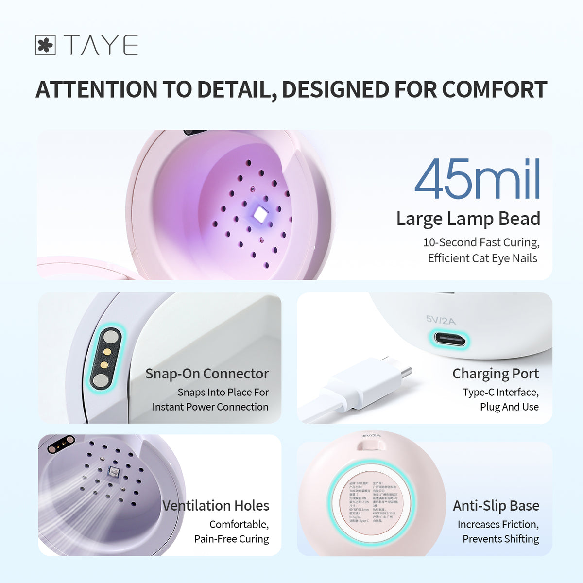 TAYE  Plug-in Cat Eyes Gel UV LED Nail Lamp