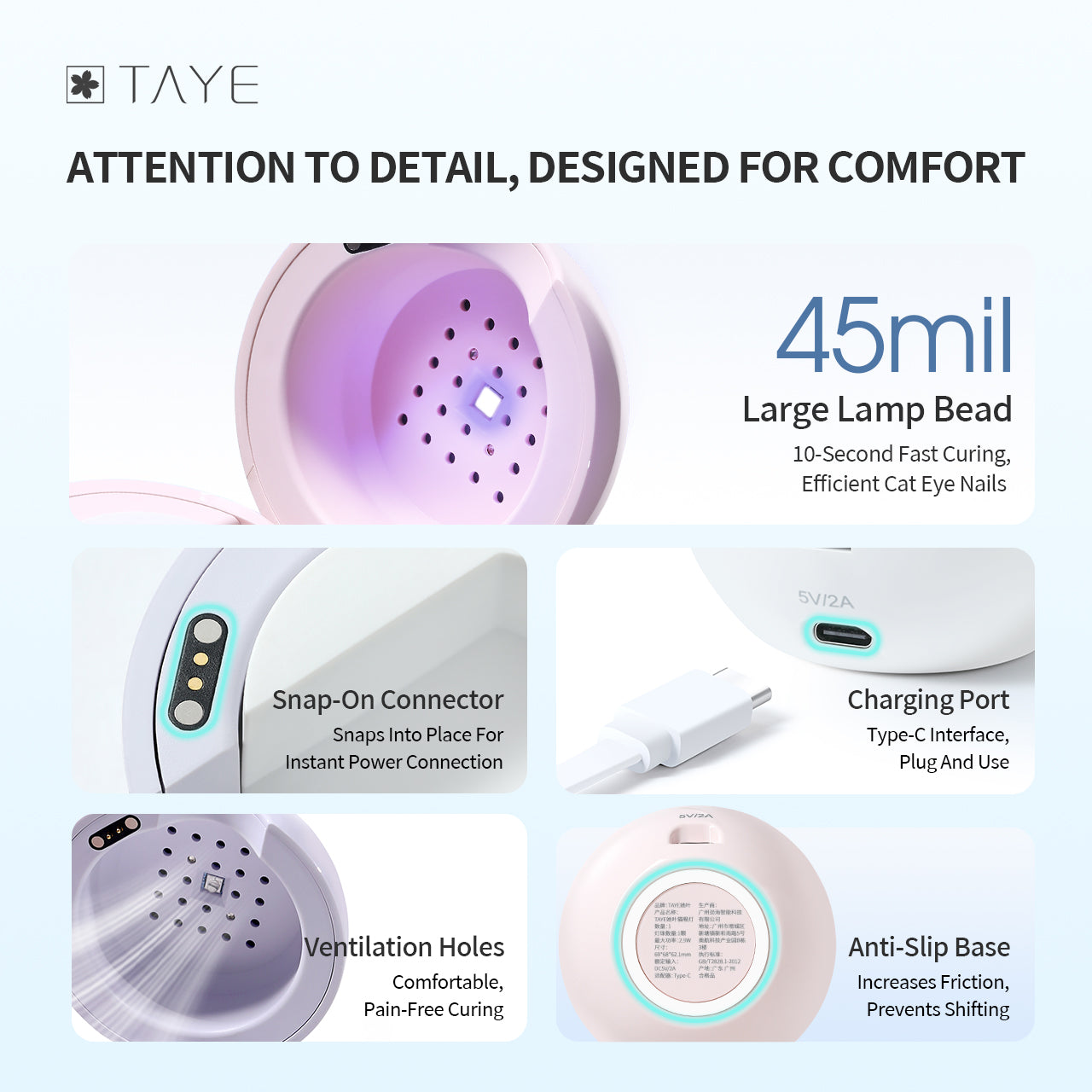 TAYE  Plug-in Cat Eyes Gel UV LED Nail Lamp