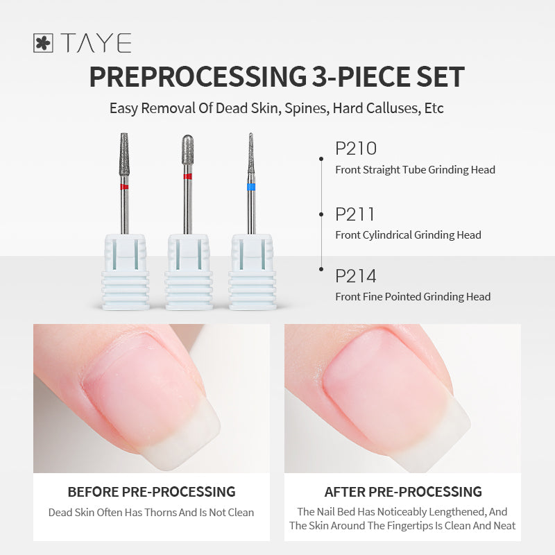 TAYE Professional Cuticle Clean Gel Remove Nail Drill Bit