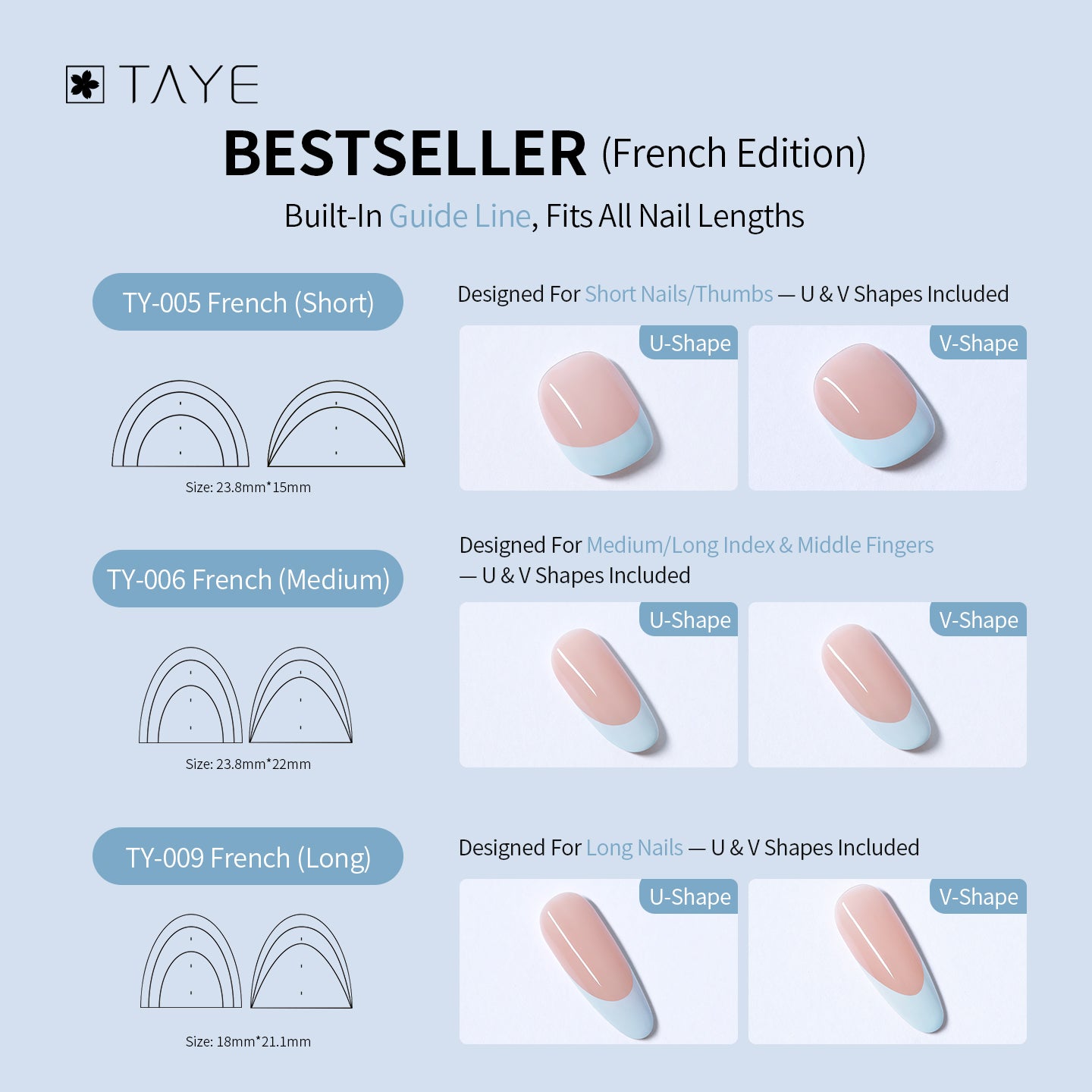TAYE Transparent Clear Paper Nail Art Painting Sticker