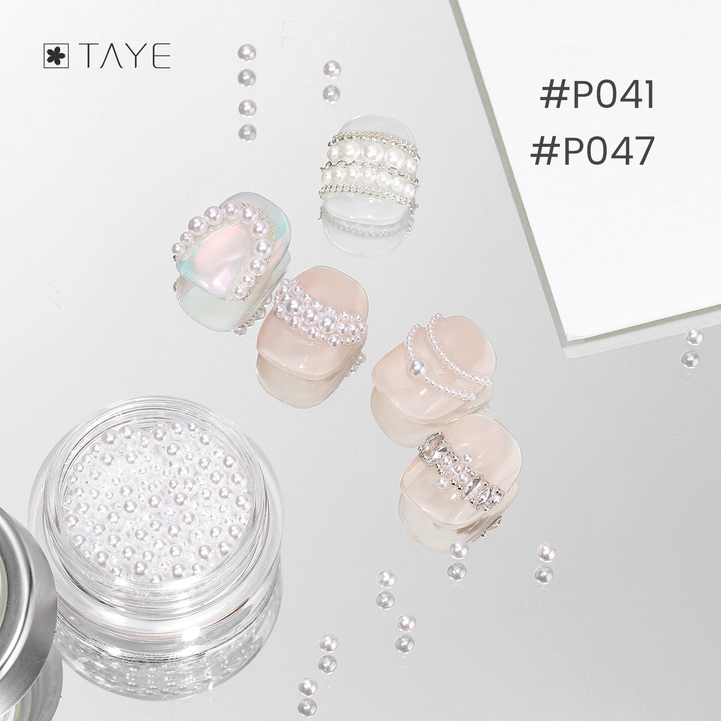 TAYE Nail Accessories Supplies Glitters Pearl Diamond