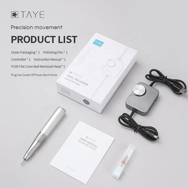 TAYE Easy Use Portable Machine Mini Machine Nail Drill Pen for Nail Art