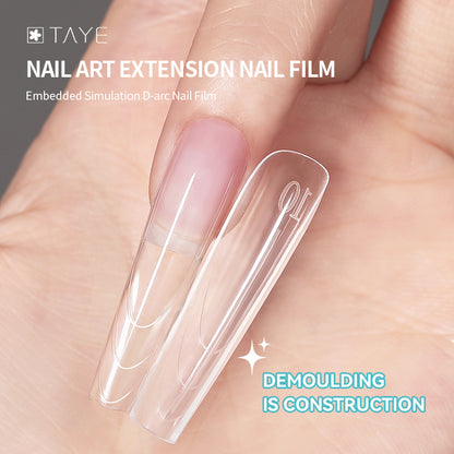 120 Pcs Clear Dual Forms Full Cover Quick Building Gel Mold Tips Nail Extension Molds Upper Forms for Nails Poly Gel
