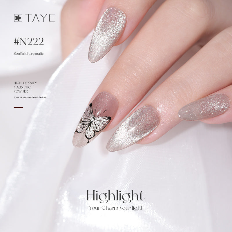 TAYE Super Shiny Glitter Nail Cats Eye Magnetic UV Gel Polish