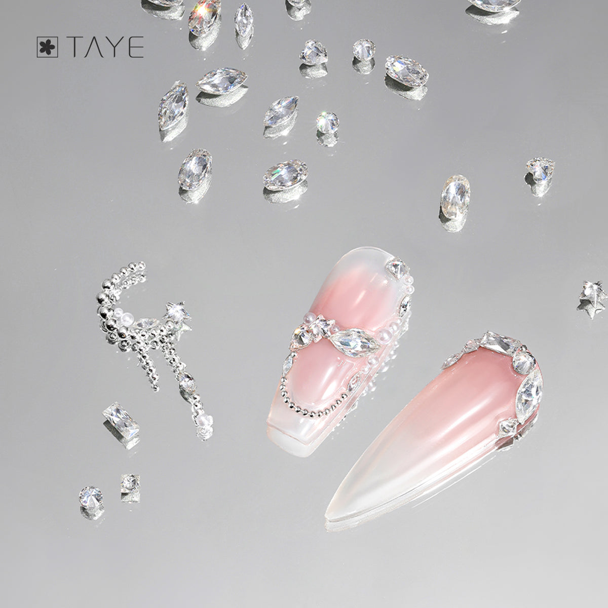 TAYE Nail Accessories Supplies Glitters Pearl Diamond
