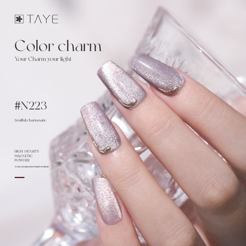 TAYE Super Shiny Glitter Nail Cats Eye Magnetic UV Gel Polish