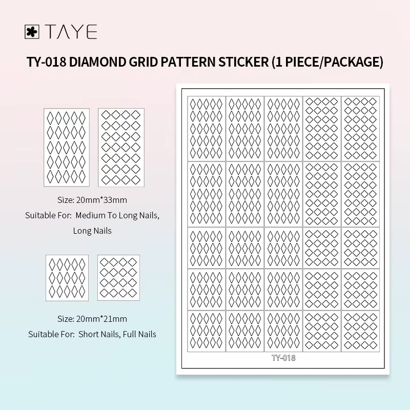TAYE Transparent Clear Paper Nail Art Painting Sticker