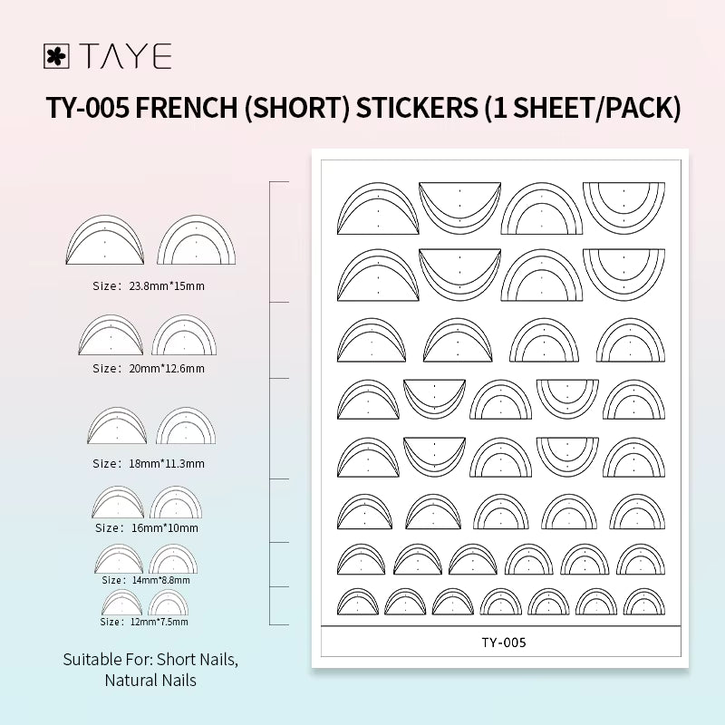 TAYE Transparent Clear Paper Nail Art Painting Sticker