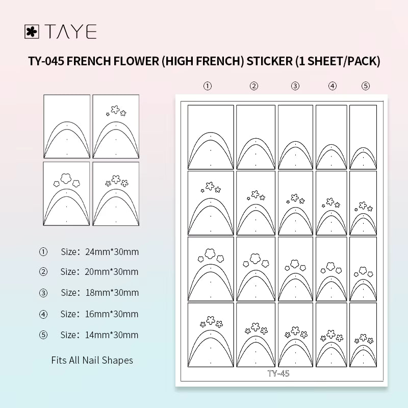 TAYE Transparent Clear Paper Nail Art Painting Sticker