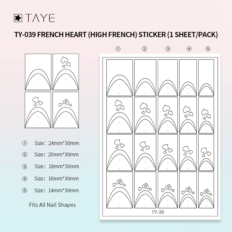 TAYE Transparent Clear Paper Nail Art Painting Sticker