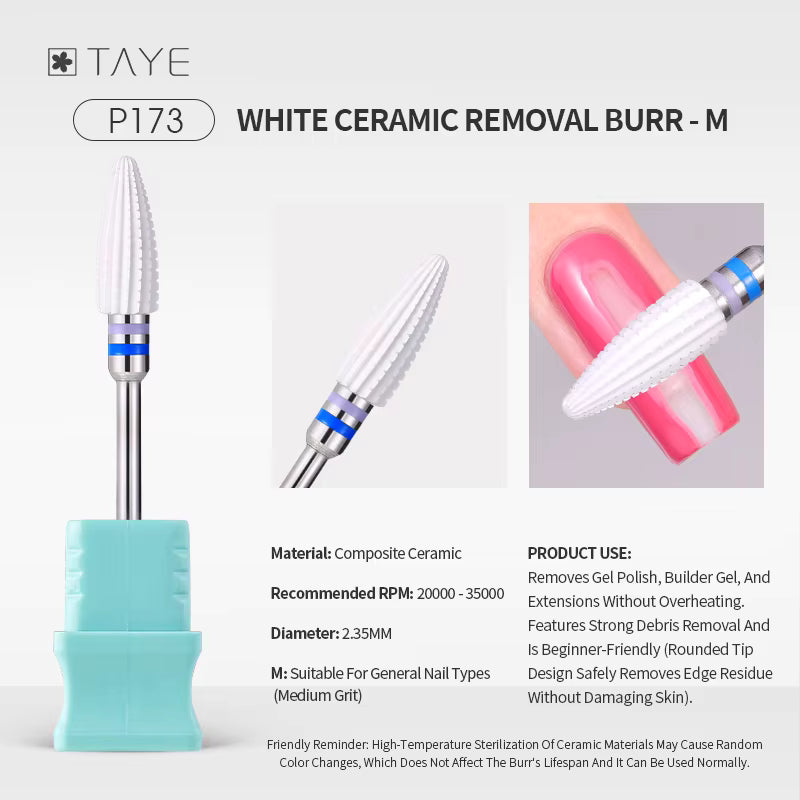 TAYE Professional Cuticle Clean Gel Remove Nail Drill Bit
