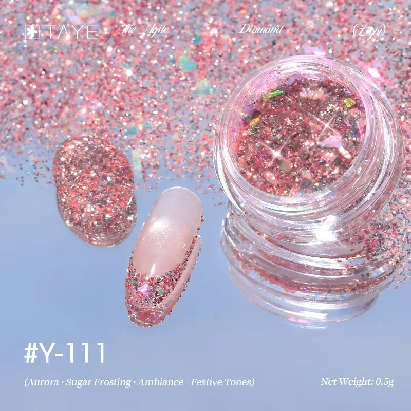 TAYE New Colors Nail Art Diamond Powder for Nail Salon DIY