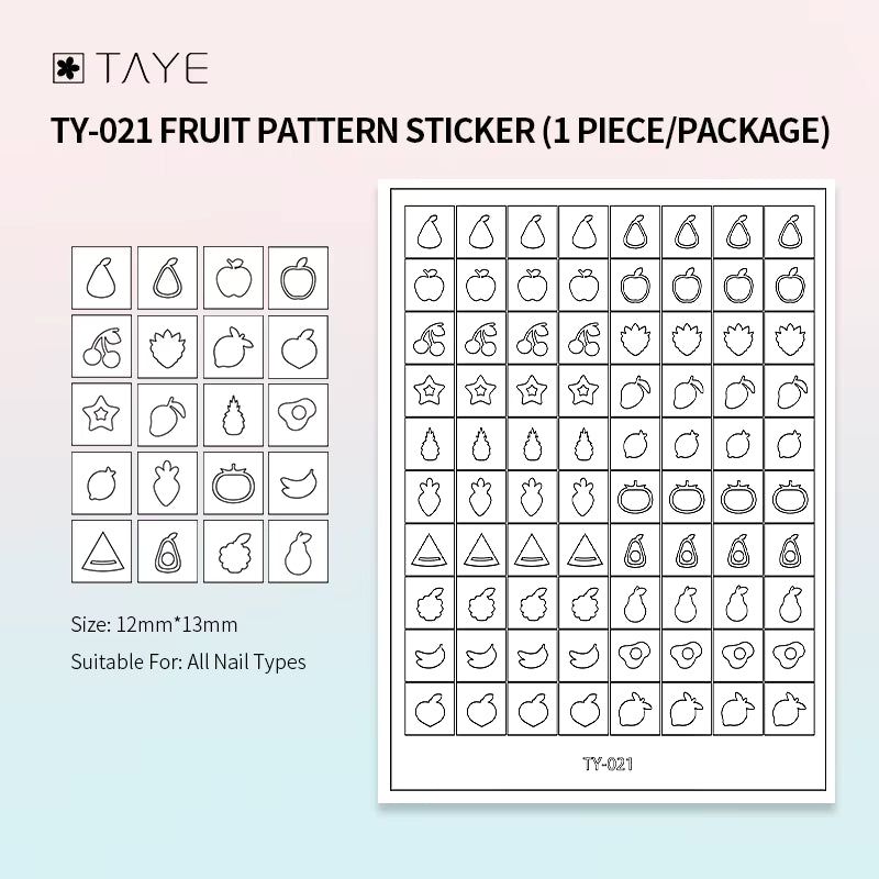 TAYE Transparent Clear Paper Nail Art Painting Sticker