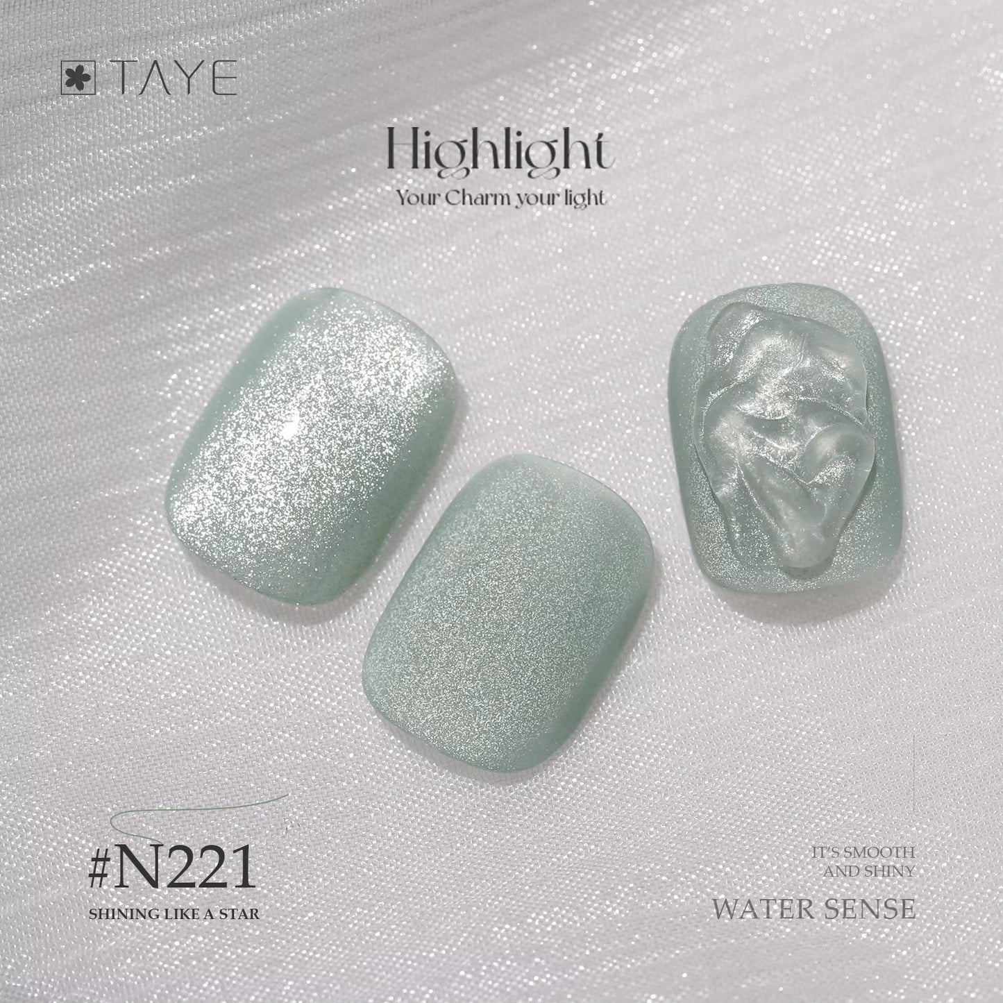 TAYE Super Shiny Glitter Nail Cats Eye Magnetic UV Gel Polish