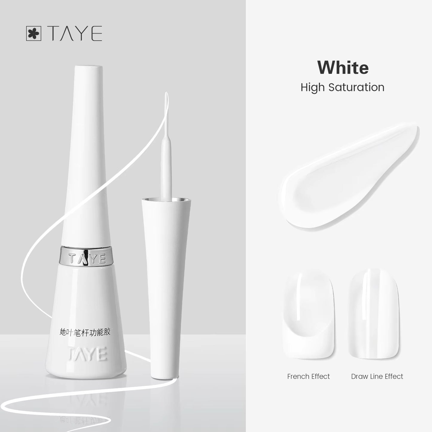 TAYE Metallic Mirror Silver UV Liner Gel Nail Polish