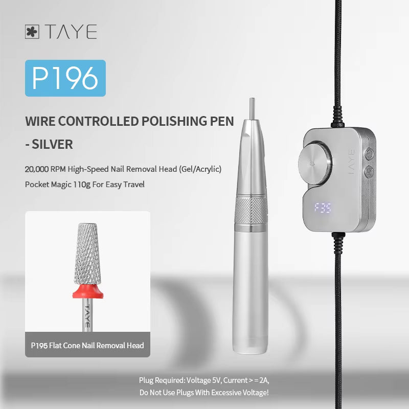 TAYE Easy Use Portable Machine Mini Machine Nail Drill Pen for Nail Art