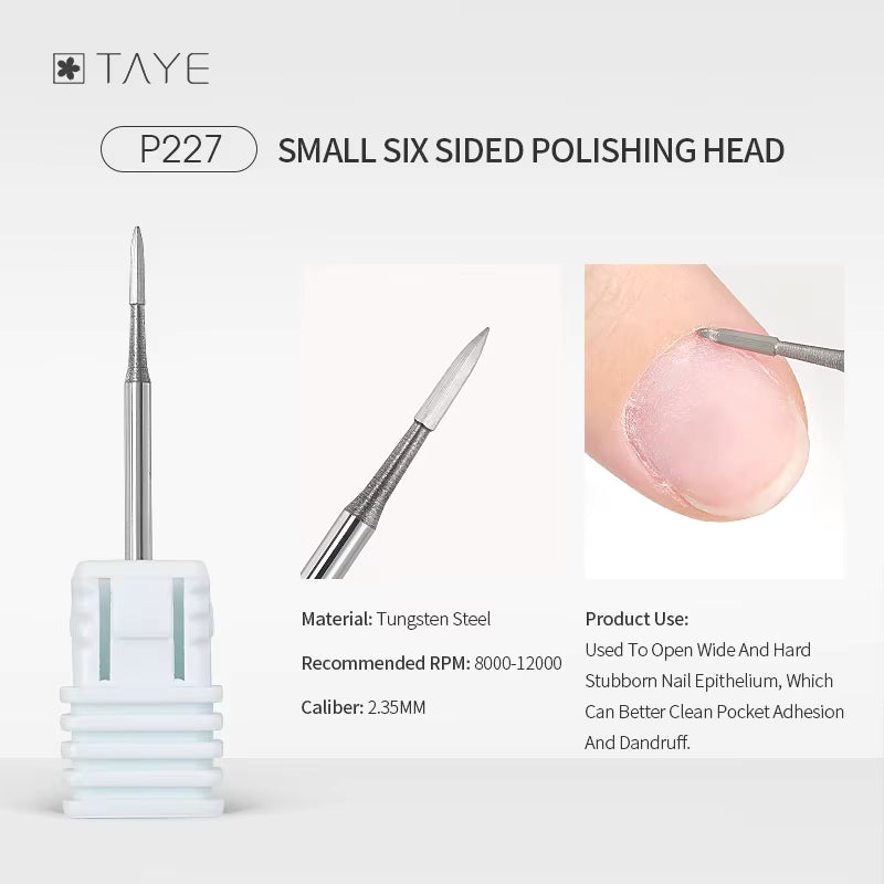 TAYE Professional Cuticle Clean Gel Remove Nail Drill Bit