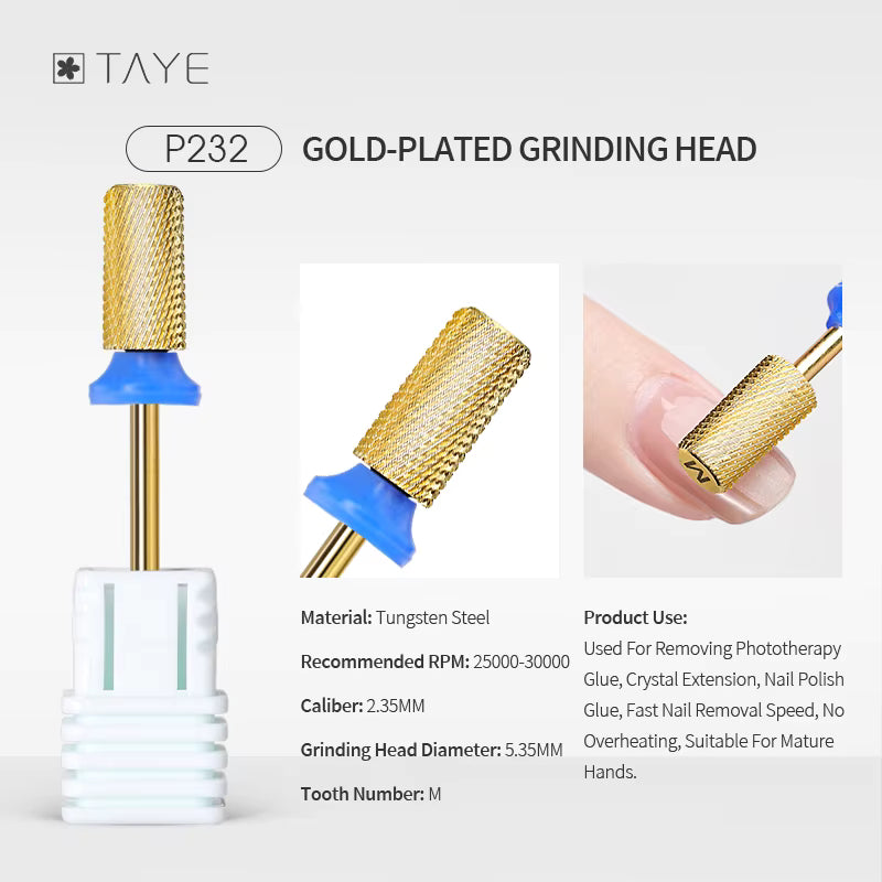 TAYE Professional Cuticle Clean Gel Remove Nail Drill Bit