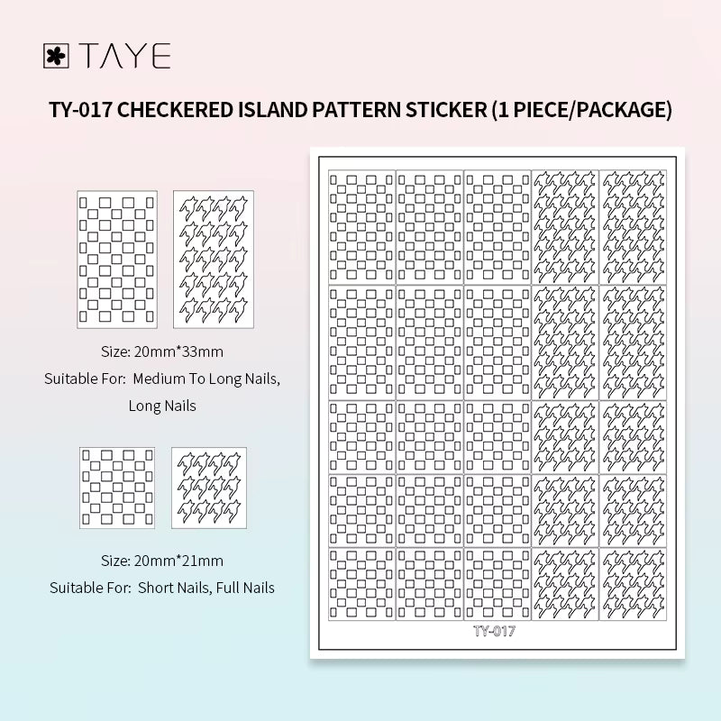TAYE Transparent Clear Paper Nail Art Painting Sticker