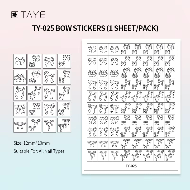 TAYE Transparent Clear Paper Nail Art Painting Sticker