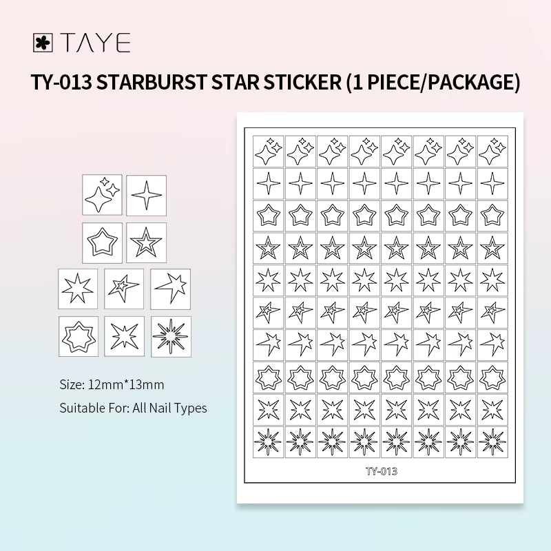 TAYE Transparent Clear Paper Nail Art Painting Sticker