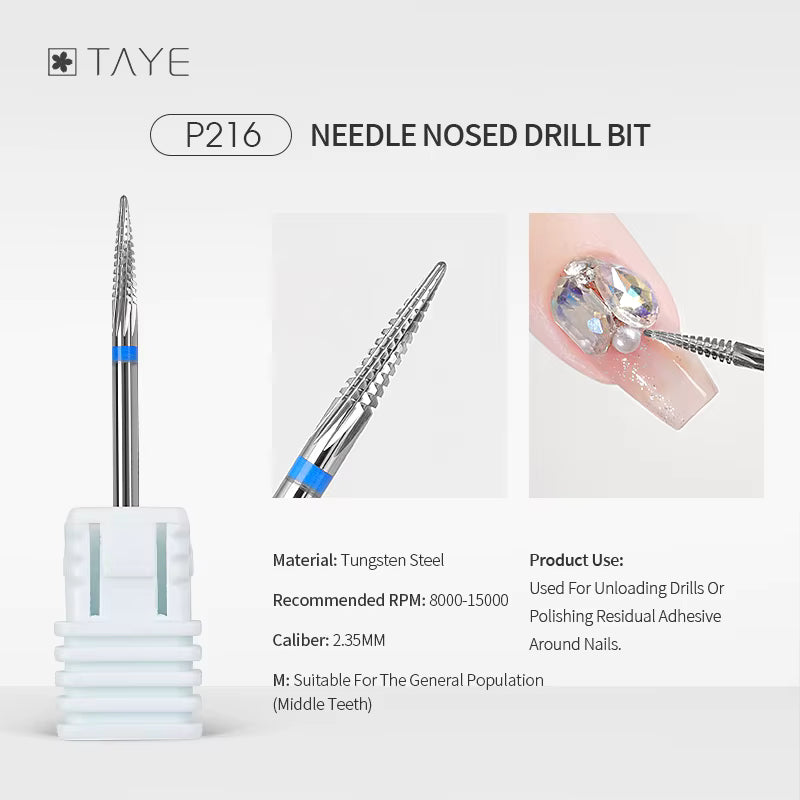 TAYE Professional Cuticle Clean Gel Remove Nail Drill Bit