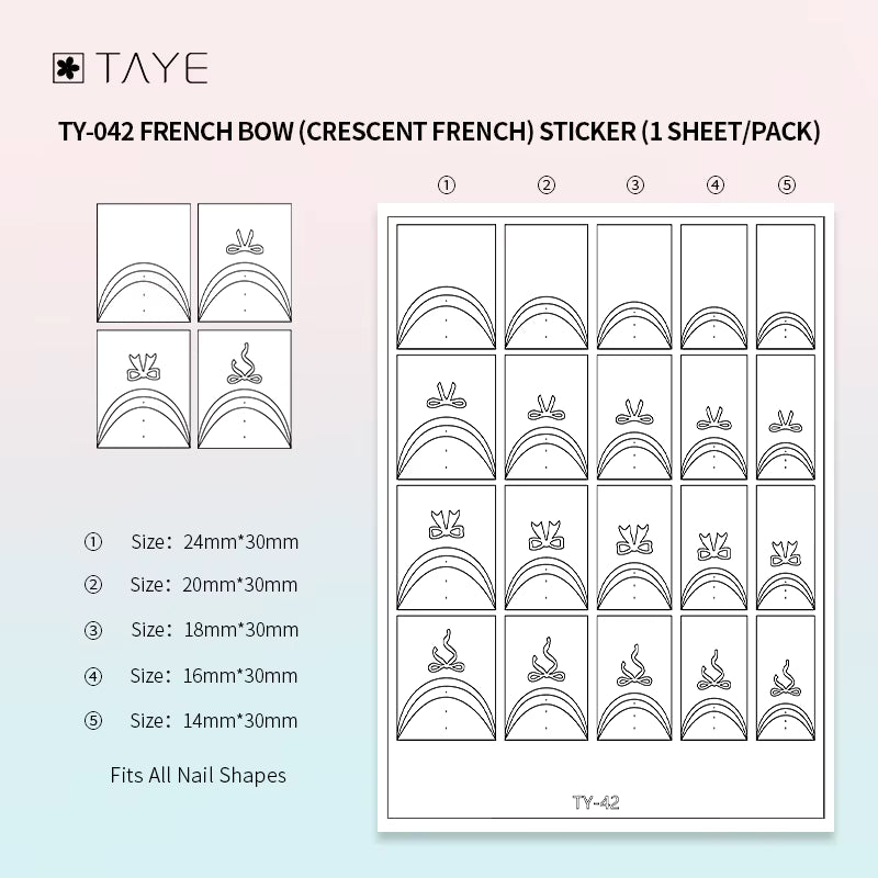 TAYE Transparent Clear Paper Nail Art Painting Sticker